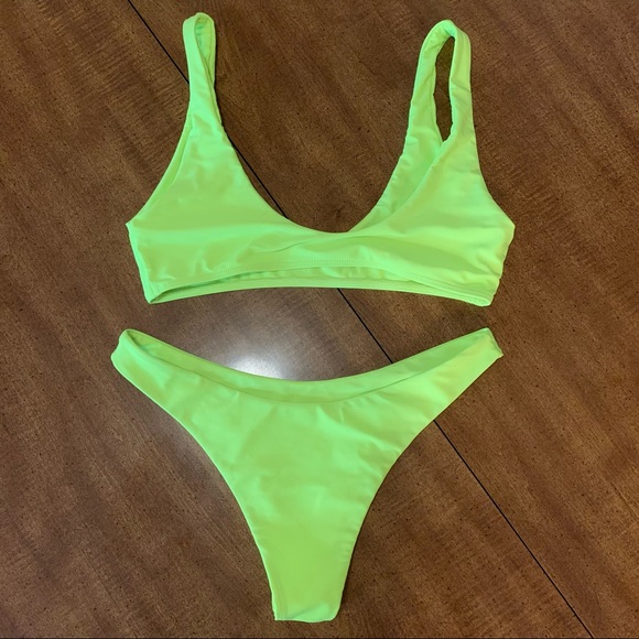 Zaful Neon Green Bikini - Picture 2 of 4